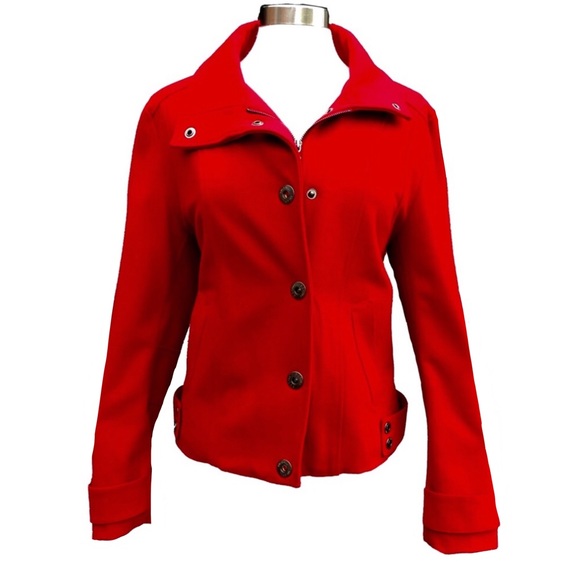 Big Chill Jackets & Blazers - NEW Big Chill Ladies Red Wool Jacket